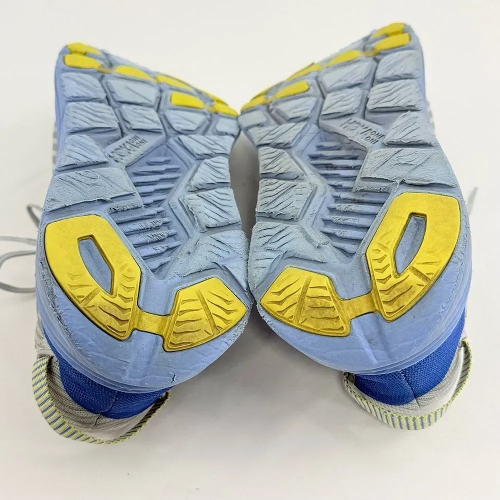 Hoka One One RICON Running Athletic Sneaker in Oyster Mushroom Nebulas Blue